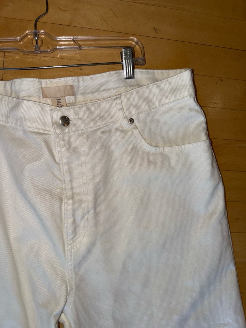 H&M creamy white 5 pocket high rise jean, 14. GP1567 - Picture 4 of 4